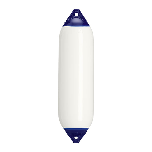 Polyform F-6 Twin Eye Fender 11 x 42 inches - White | Marine Boat Fender for Discerning Yacht Owners