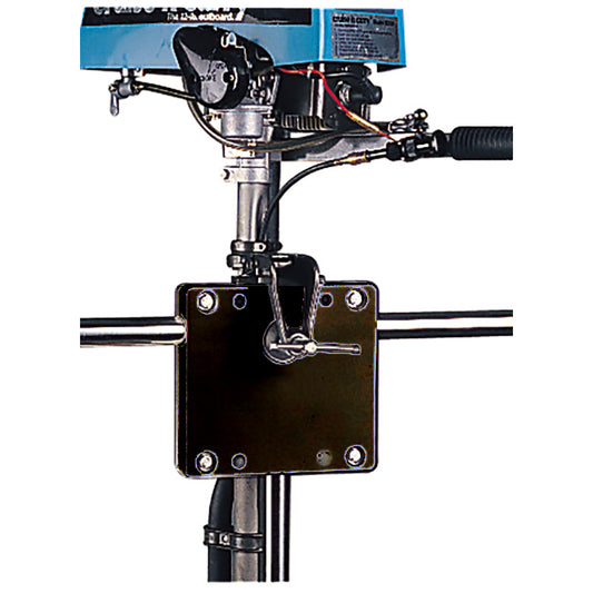 Sea-Dog Poly Rail Mount Motor Bracket - Black for 2-Cycle Outboards up to 8 HP