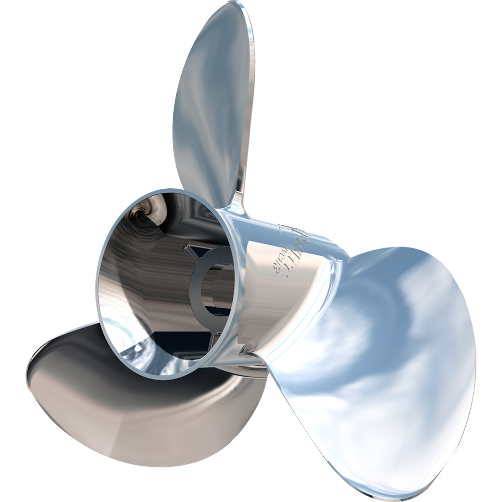 Turning Point Express Mach3 Left Hand 15" x 15 Pitch Stainless Steel 3-Blade Propeller - High Performance Marine Prop for Speed and Handling