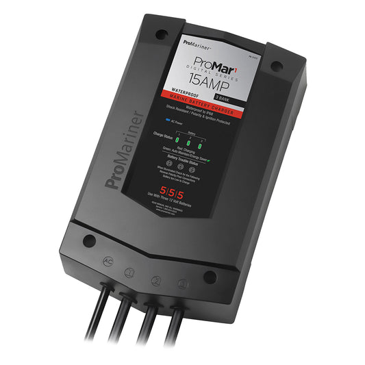 ProMariner ProMar1 DS Digital 15-Amp 3-Bank Battery Charger, Model 31515