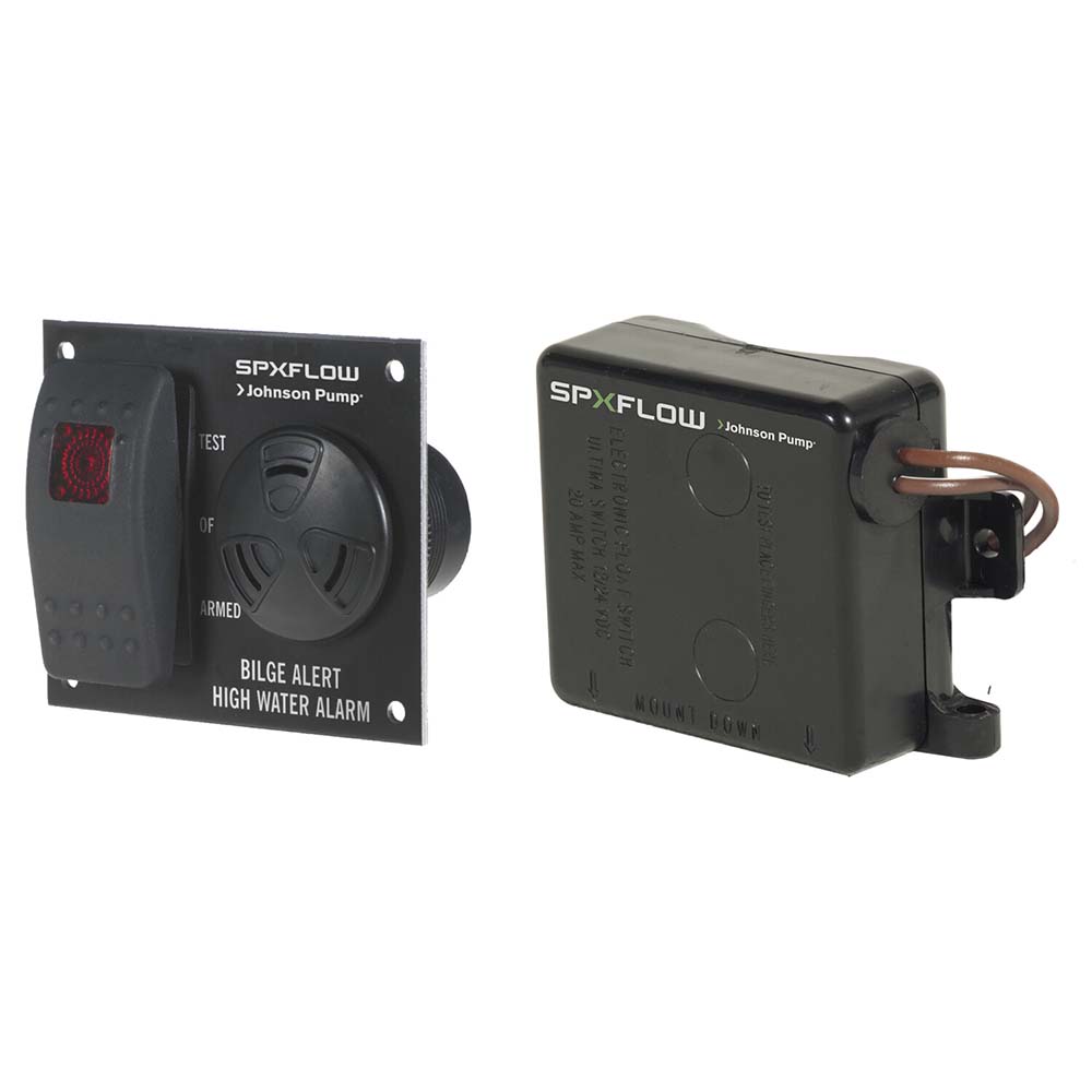 Johnson Pump Bilge Alert High Water Alarm - 12V Ultima with Digital Technology and Sealed Fluid Detectors