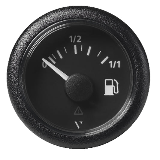 Veratron 52mm ViewLine Fuel Level Gauge A2C59514082 – 0-1/1 Range, Black Dial, Round Bezel, 3-180 Ohm Compatibility