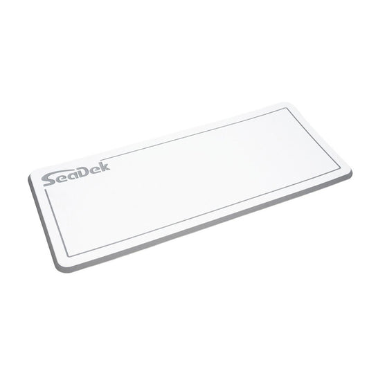 SeaDek Large Helm Pad - White/Storm Grey with SeaDek Logo for Enhanced Comfort and Durability