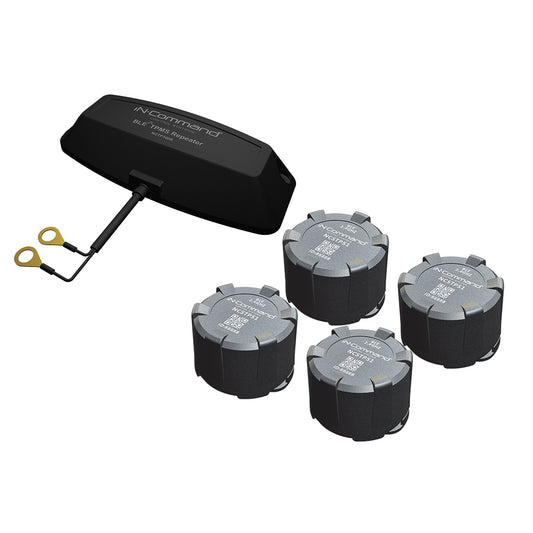 iN-Command NCTP100 Tire Pressure Monitoring System with 4 Sensors and Bluetooth Repeater