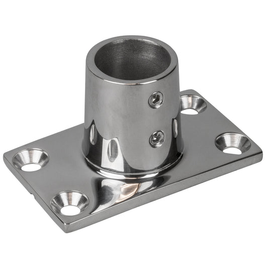 Sea-Dog Rail Base Fitting Rectangular 90 Degree Stainless Steel - 1-7/8 x 3-3/16 Inch, 1-Inch OD