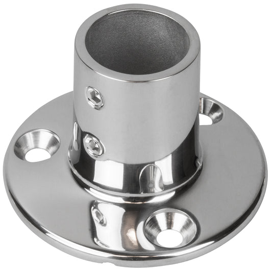 Sea-Dog Rail Base Fitting 2-3/4-Inch Round Base, 90 Degree, 316 Stainless Steel, 1-Inch OD