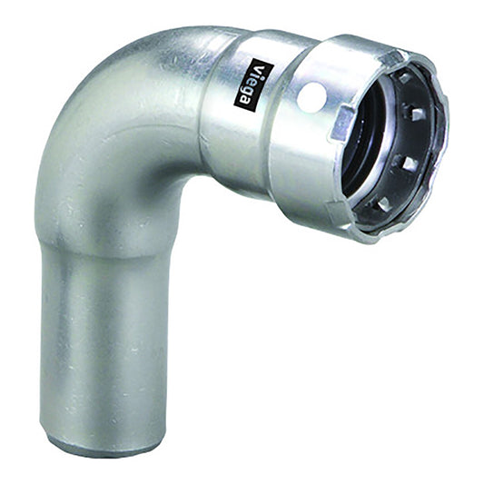 Viega MegaPress 1-Inch 90-Degree Stainless Steel 304 Elbow with Press Connection and Smart Connect Technology