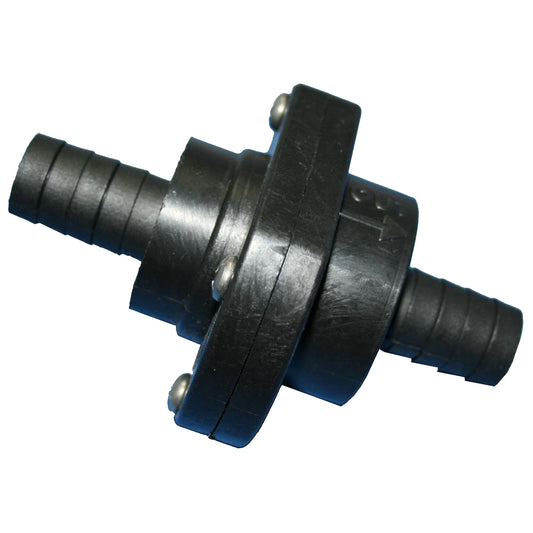 T-H Marine Supplies Double Barb Inline Scupper Check Valve - 3/4 inch Black, ILS-750-DP