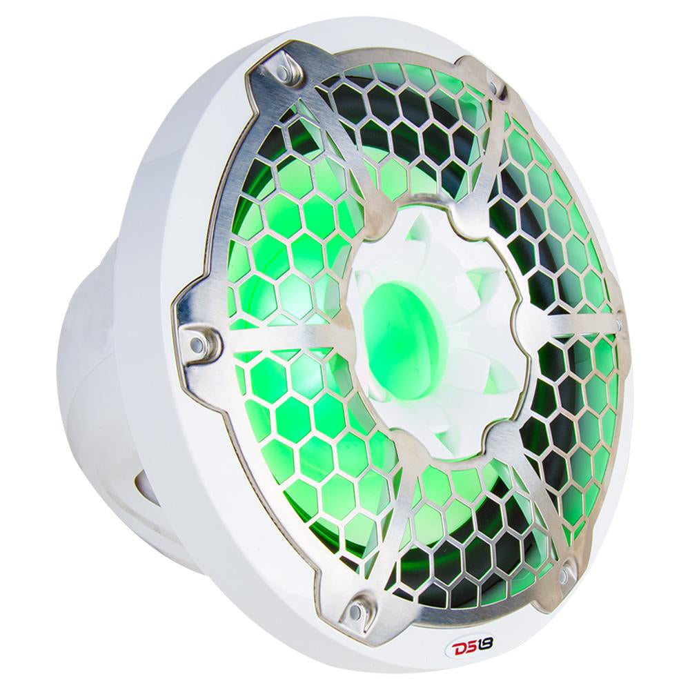 DS18 Hydro 12-Inch Marine Subwoofer with RGB Lights - 700W, White, Model NXL-12SUB/WH