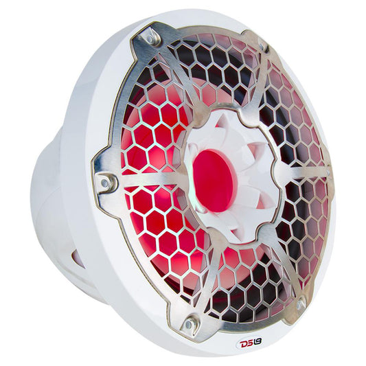 DS18 Hydro 12-Inch Marine Subwoofer with RGB Lights - 700W, White, Model NXL-12SUB/WH
