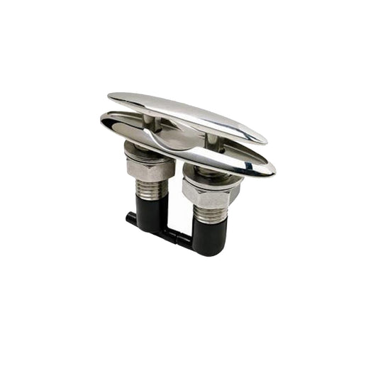 Attwood Marine Neat Cleat Stainless Steel - 6 Inch Retractable Dock Cleat with Spring-Loaded Stay-Up Design