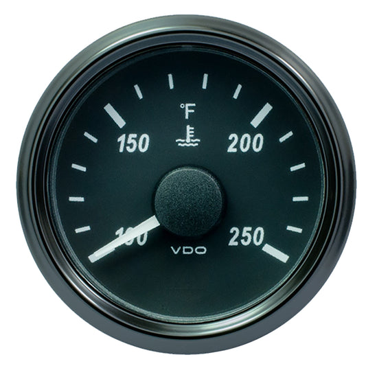 VDO SingleViu 52mm Water Temperature Gauge - 250°F, 291-22 Ohm Sensor Compatible