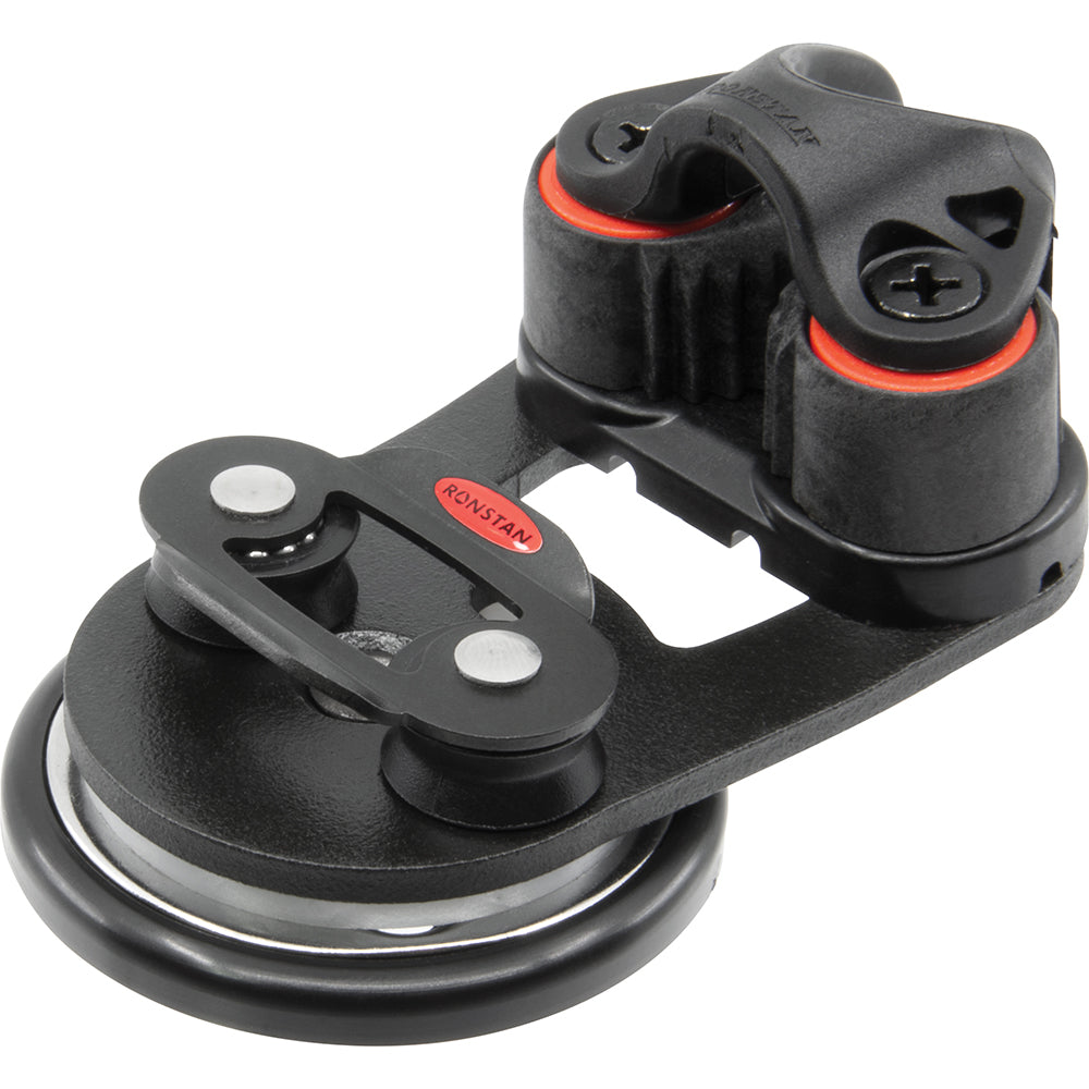 Ronstan RF70 Swivel Cleat Base with 15mm Ball-Bearing Sheaves