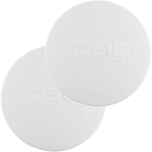 DS18 Silicone Marine Speaker Cover for 6.5-Inch Speakers – White, Weather-Resistant Protection Pair