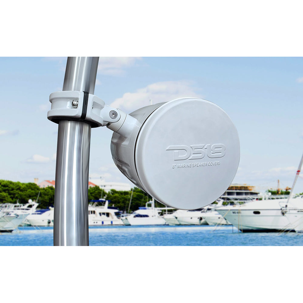 DS18 Silicone Marine Speaker Cover for 8-Inch Speakers - White (Part Number CS-8W)