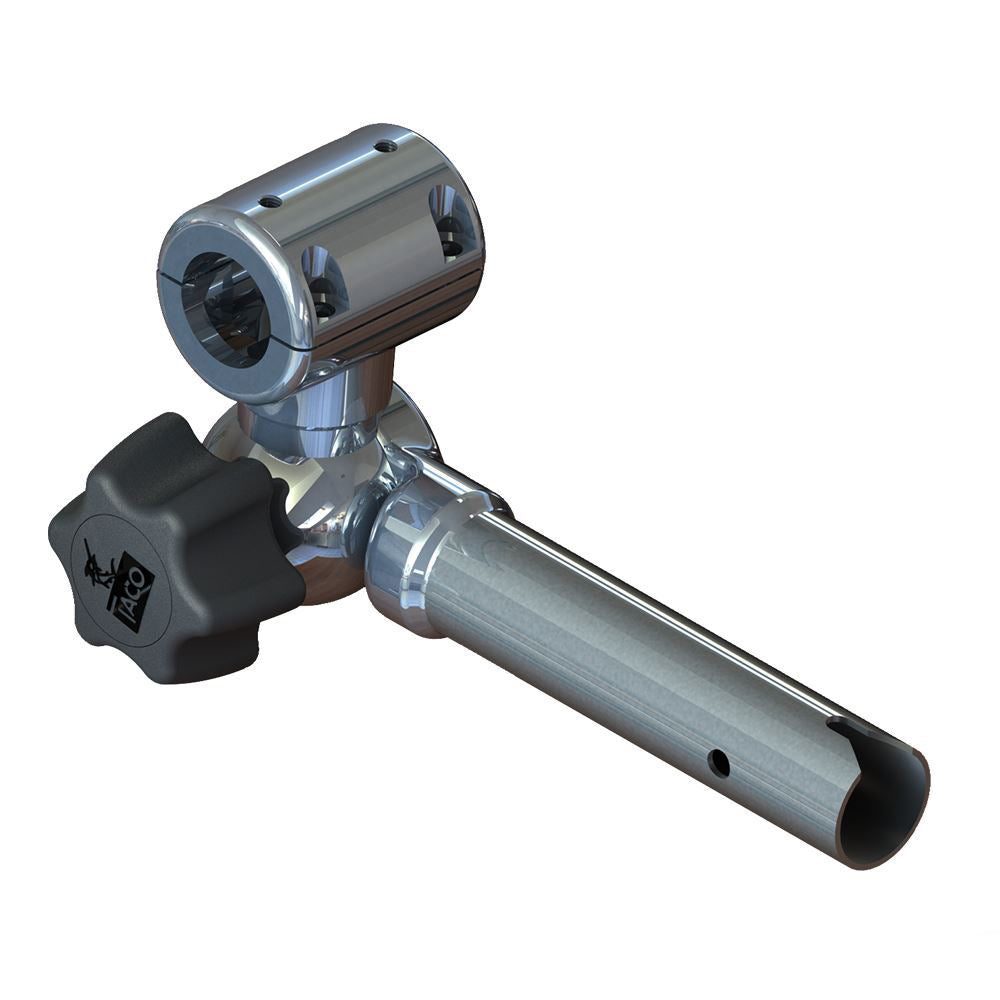 TACO Marine ShadeFin Adjustable Clamp-On Pipe Mount - Secure Sun Shade Attachment for Boats