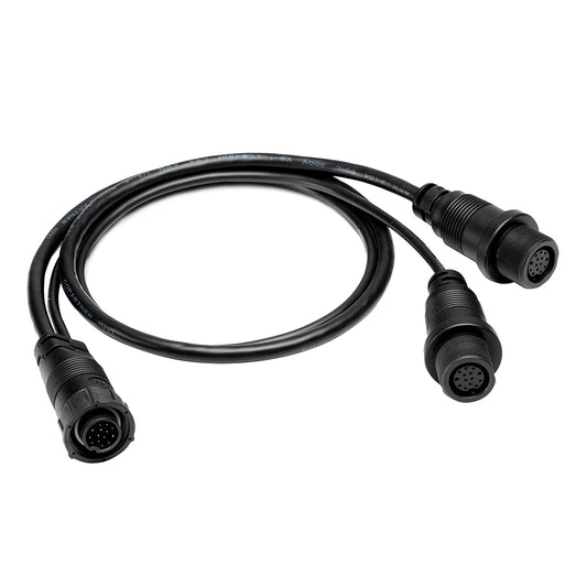 Humminbird 14 M SILR Y - SOLIX/APEX Side Imaging Left-Right Splitter Cable for Dual Transducer Connection