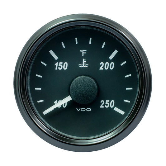 VDO SingleViu 52mm Water Temperature Gauge (250°F) | 450-30 Ohm with J1939 CAN & Analog Compatibility