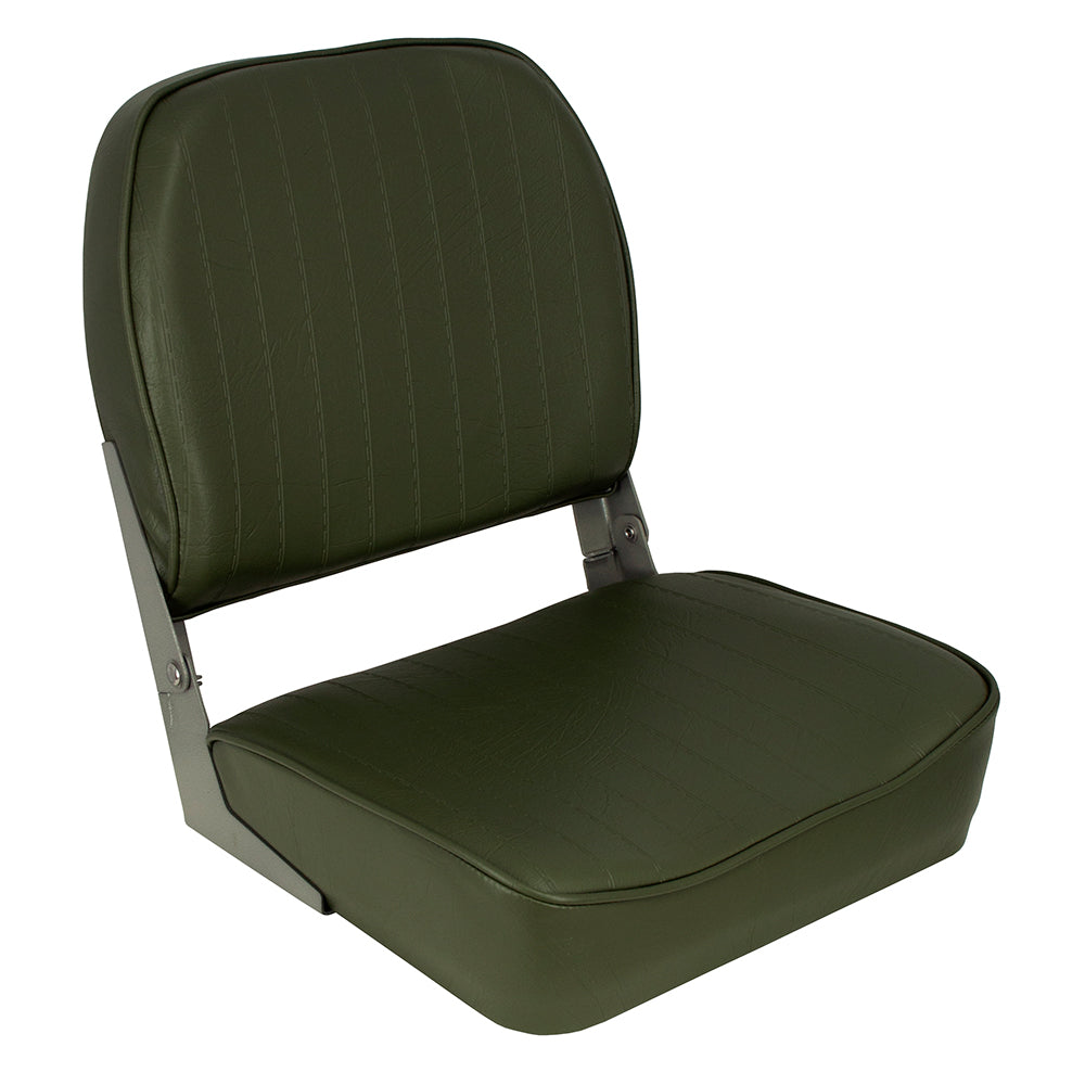 Springfield Marine Economy Folding Seat - Green | Durable Cushioned Support for Boating & Outdoor Use