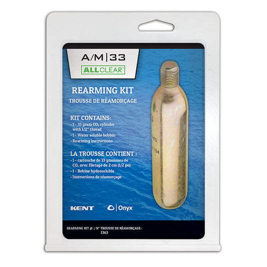 Onyx Outdoor Rearming Kit for 33 Gram All Clear Inflatable Life Vests - Easy Re-arming for Safety and Reliability