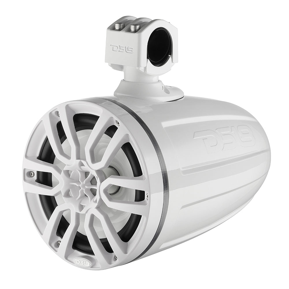 DS18 X Series Hydro 6.5-Inch Wakeboard Pod Tower Speaker with RGB LED Light - 300W - White
