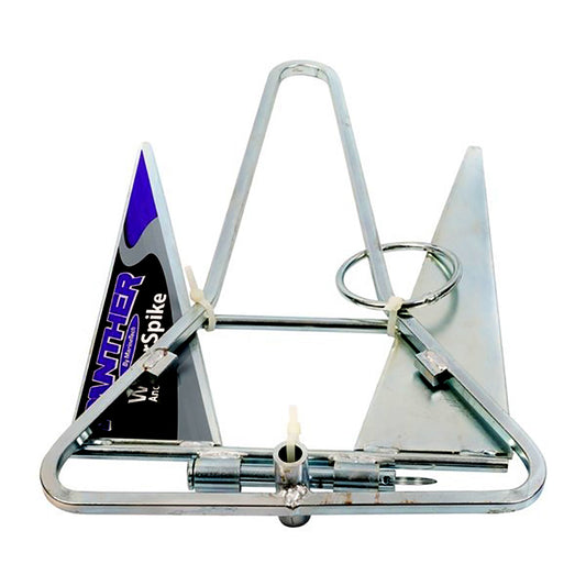 Panther Water Spike Anchor for Up to 16' Boats – Collapsible 1/4" Plated Steel Anchor with Heavy Holding Power