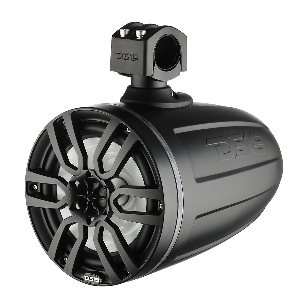 DS18 X Series Hydro 8-Inch Wakeboard Pod Tower Speaker with RGB LED Lights – Marine Grade Waterproof Sound System