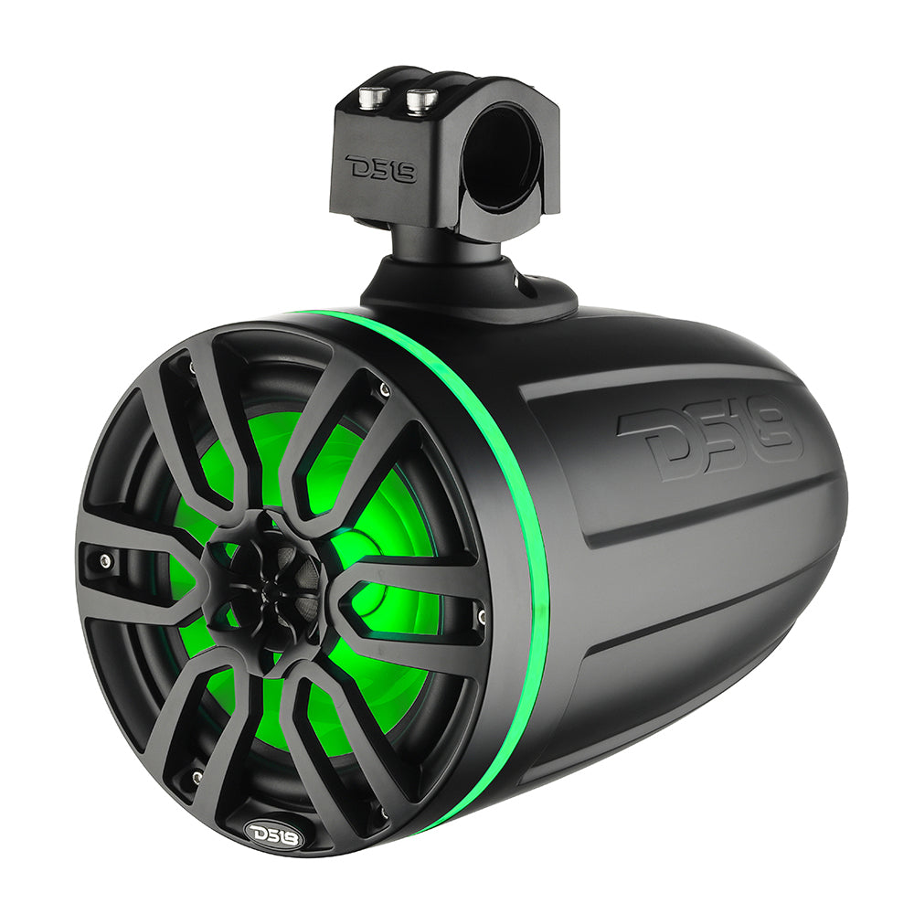 DS18 X Series Hydro 8-Inch Wakeboard Pod Tower Speaker with RGB LED Lights – Marine Grade Waterproof Sound System