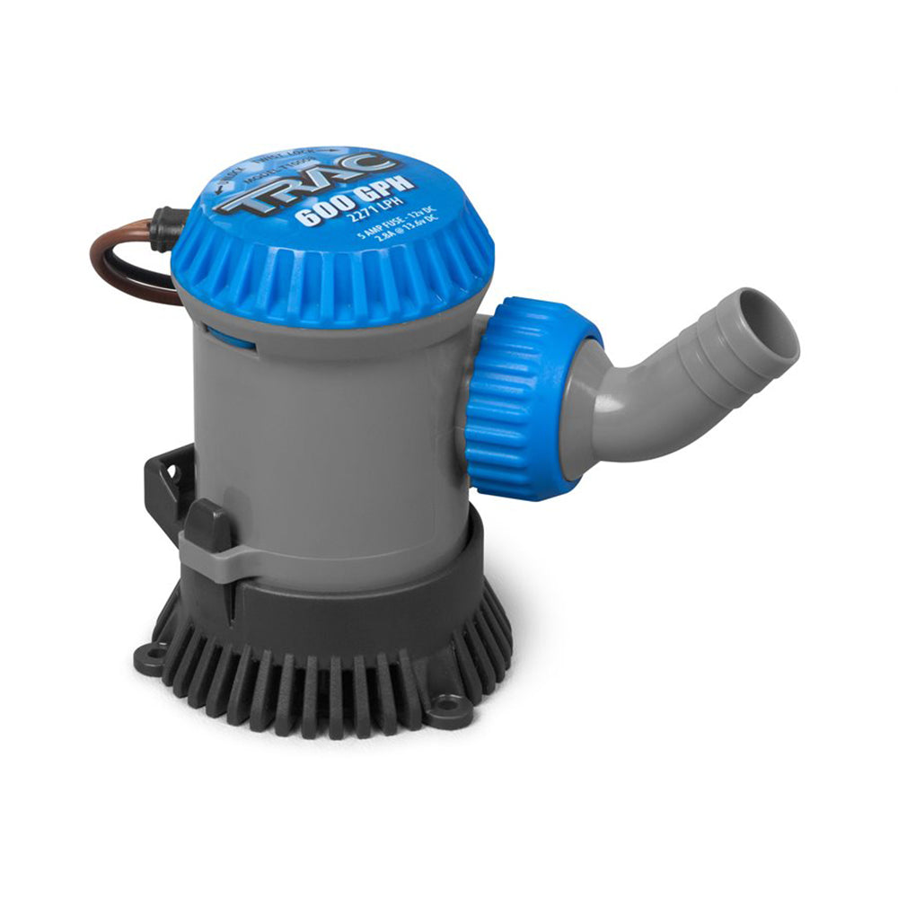 TRAC Outdoors 69300 Bilge Pump, 600 GPH, 12V Non-Automatic Marine Watercraft Pump