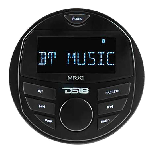 DS18 Marine Stereo with AM/FM Bluetooth - Water-Resistant 1 Zone Receiver (Model MRX1)