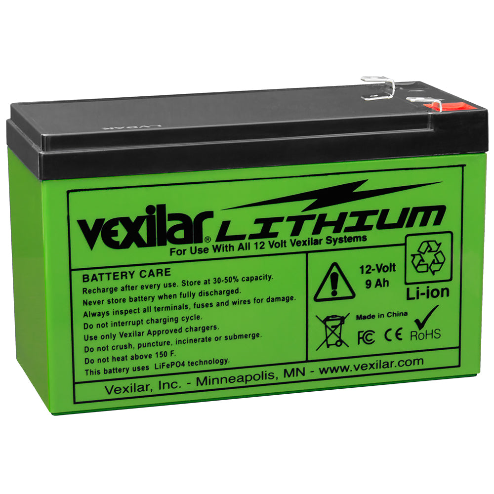 Vexilar V-100L 12V Lithium Ion Battery, 9.6 Ah LiFePO4 Replacement
