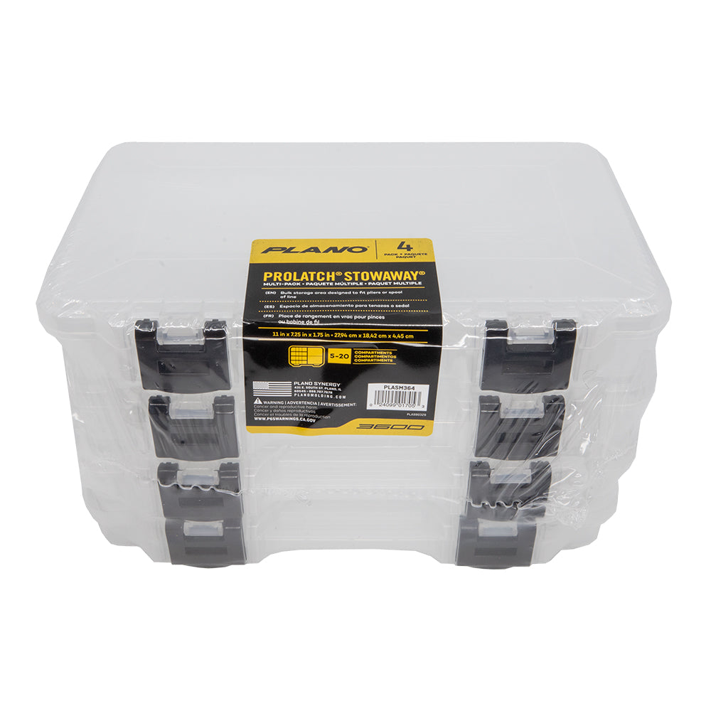 Plano 3650 ProLatch Stowaway Utility Box 4-Pack, PLASM364
