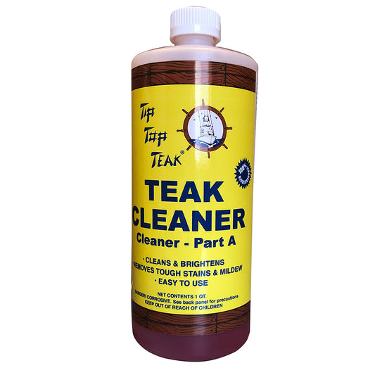 Tip Top Teak Cleaner Part A - Quart | Effective Teak Deck & Trim Restoration