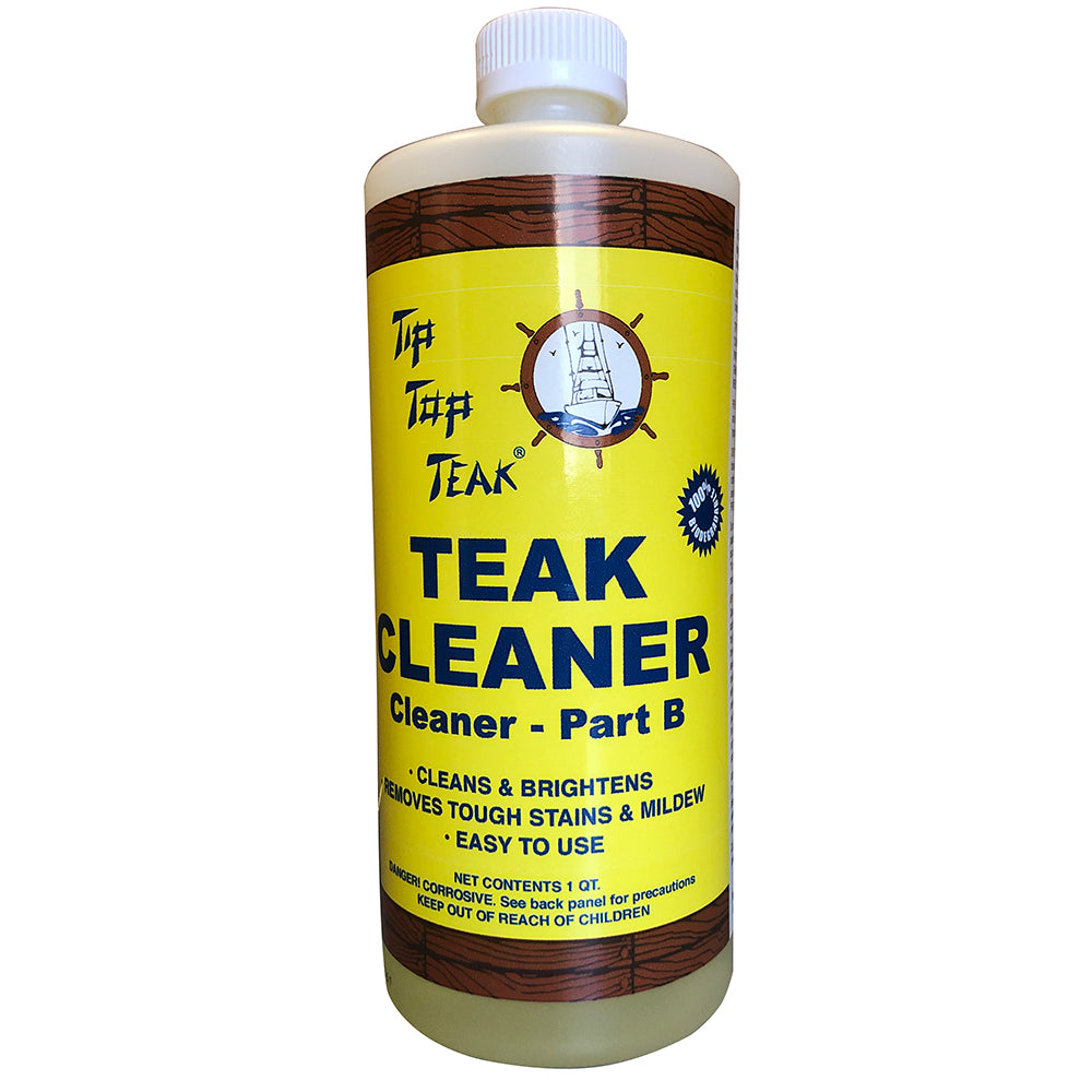 Tip Top Teak Cleaner Part B – Quart | Restores Weathered Teak to a Beautiful Golden Color