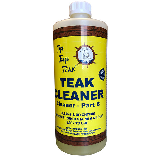 Tip Top Teak Cleaner Part B – Quart | Restores Weathered Teak to a Beautiful Golden Color
