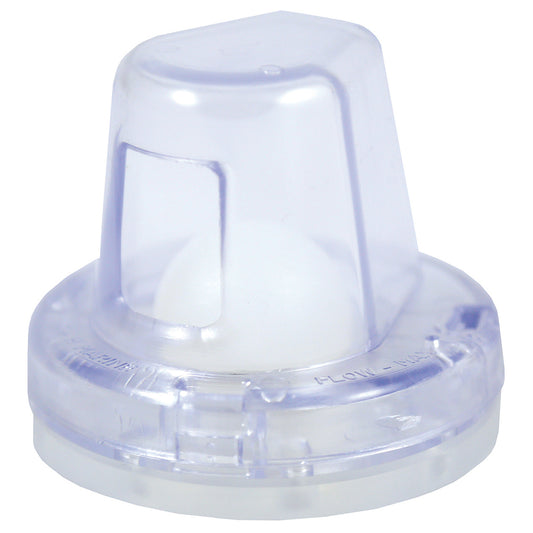 T-H Marine Flow-Max Ball Scupper - Clear, 70% More Drainage, Easy Twist-Off Cleaning, Universal Fit