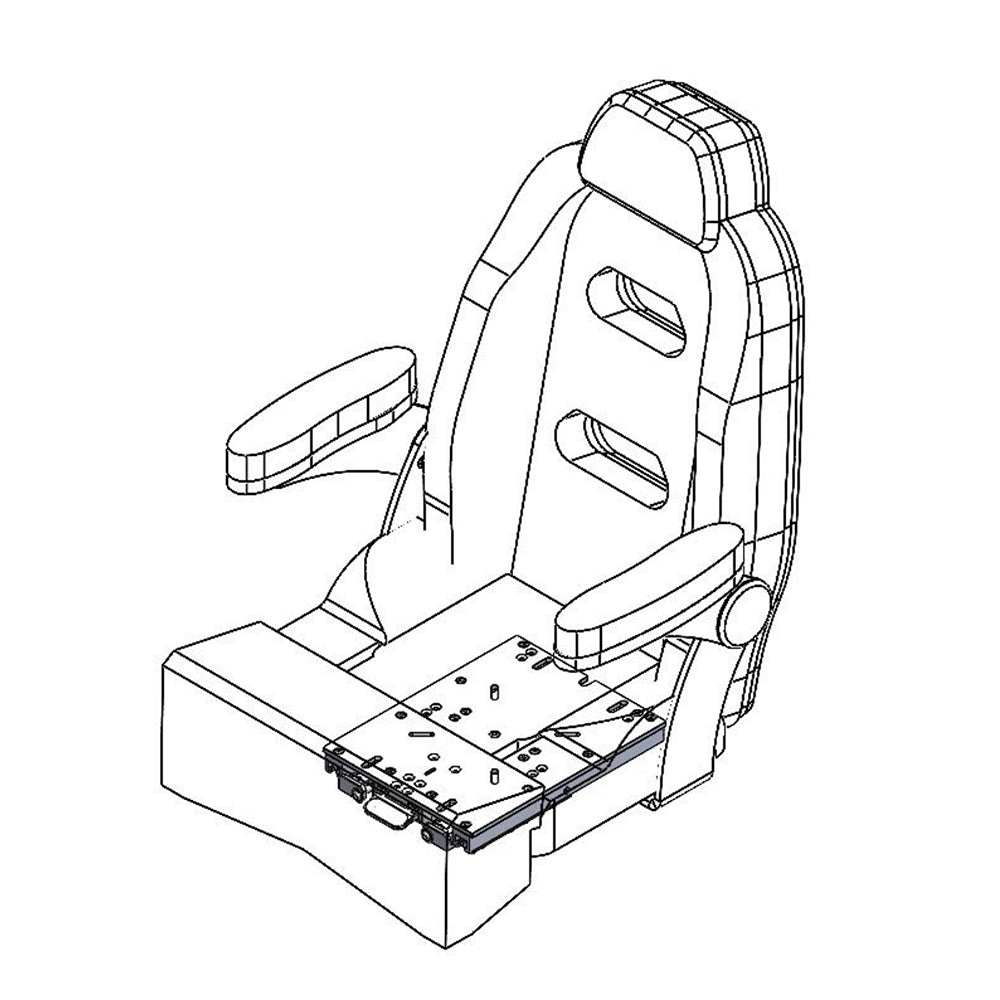 TACO Marine Low Profile Adjustable Seat Slide - Model M20-1013A for Marine Seating