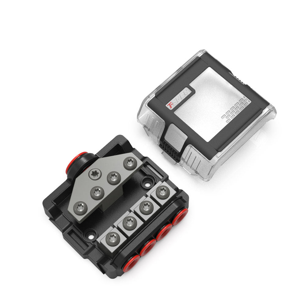 T-Spec VFDB4 4-Position Mini-ANL Fuse Distribution Block with Cover