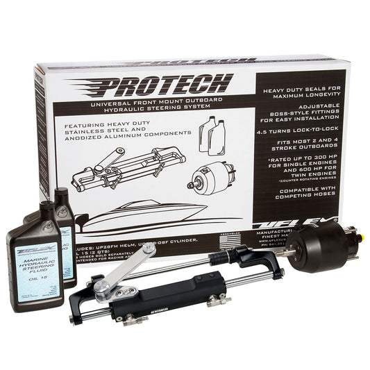Uflex USA PROTECH 2.1 Front Mount Outboard Hydraulic System - Includes UP28 FM Helm & UC128-TS/2 Cylinder