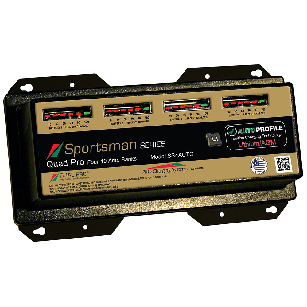 Dual Pro SS4AUTO 40A 4-Bank Lithium/AGM Marine Battery Charger