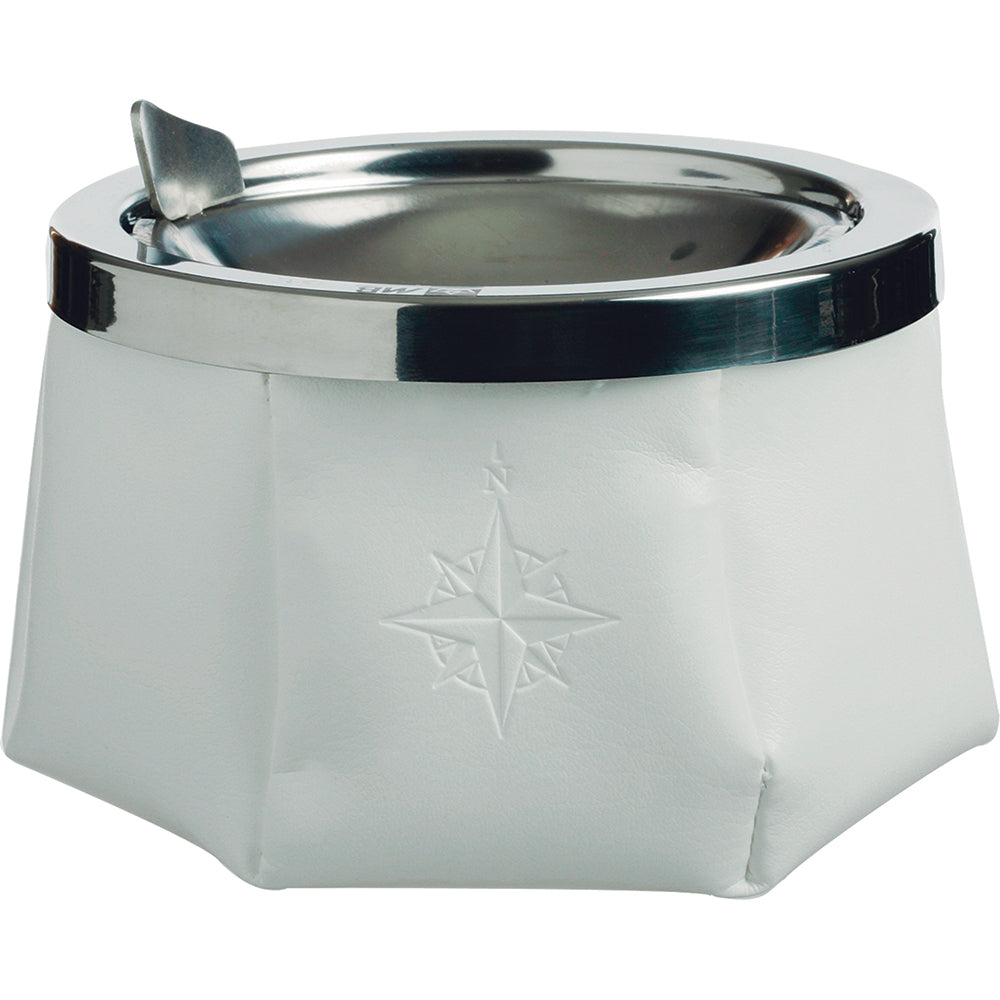 Marine Business Windproof Ashtray with Lid, White, Part Number 30102
