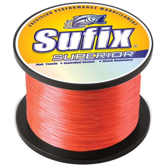 Sufix Superior Neon Fire Monofilament Fishing Line, 60 lb, 830 Yards, Part 643-160