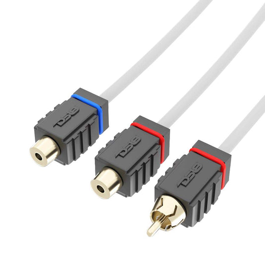 DS18 Marine Tinned OFC RCA Cable - 2 Female to 1 Male for Marine and Audio Applications