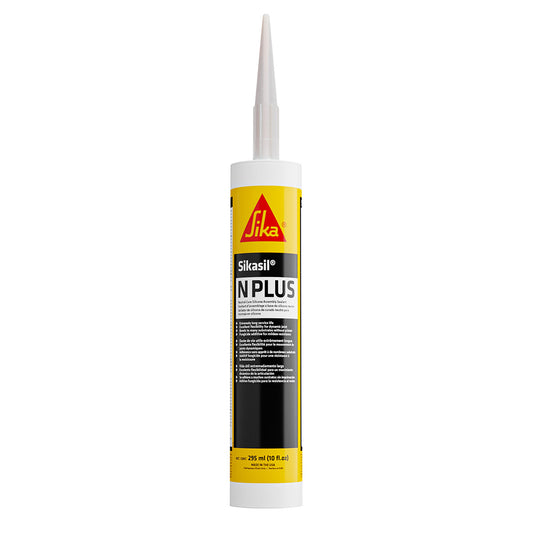 Sika Sikasil-N Plus White 10oz Elastomeric Silicone Sealant for Windows, Doors, and Marine Applications