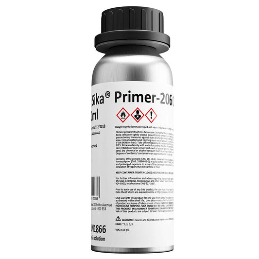 Sika Primer-206 G+P Black Solvent-Based Adhesion Primer, 91572, 8.45 fl oz Bottle