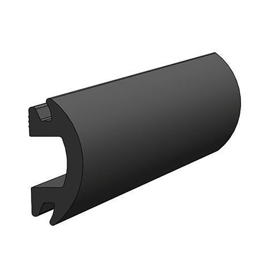 TACO Marine 70' Flexible Black Rub Rail Insert - 1-3/16" x 1/2" Vinyl Dock Trim for Boats