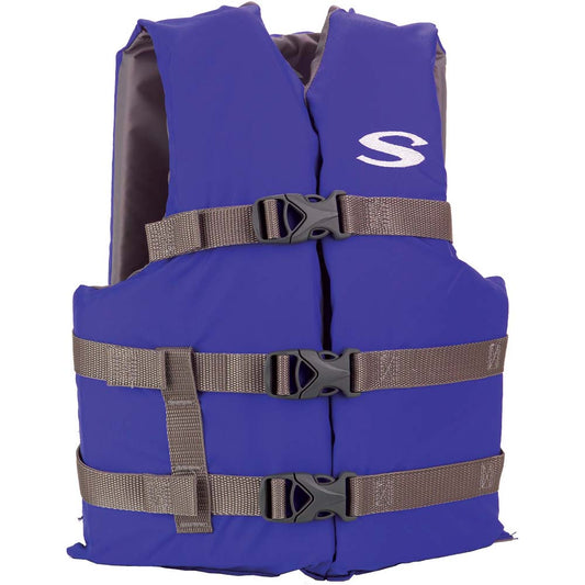 Stearns Youth Classic Vest Life Jacket, Blue/Grey, 50–90 lb, Model 2159360