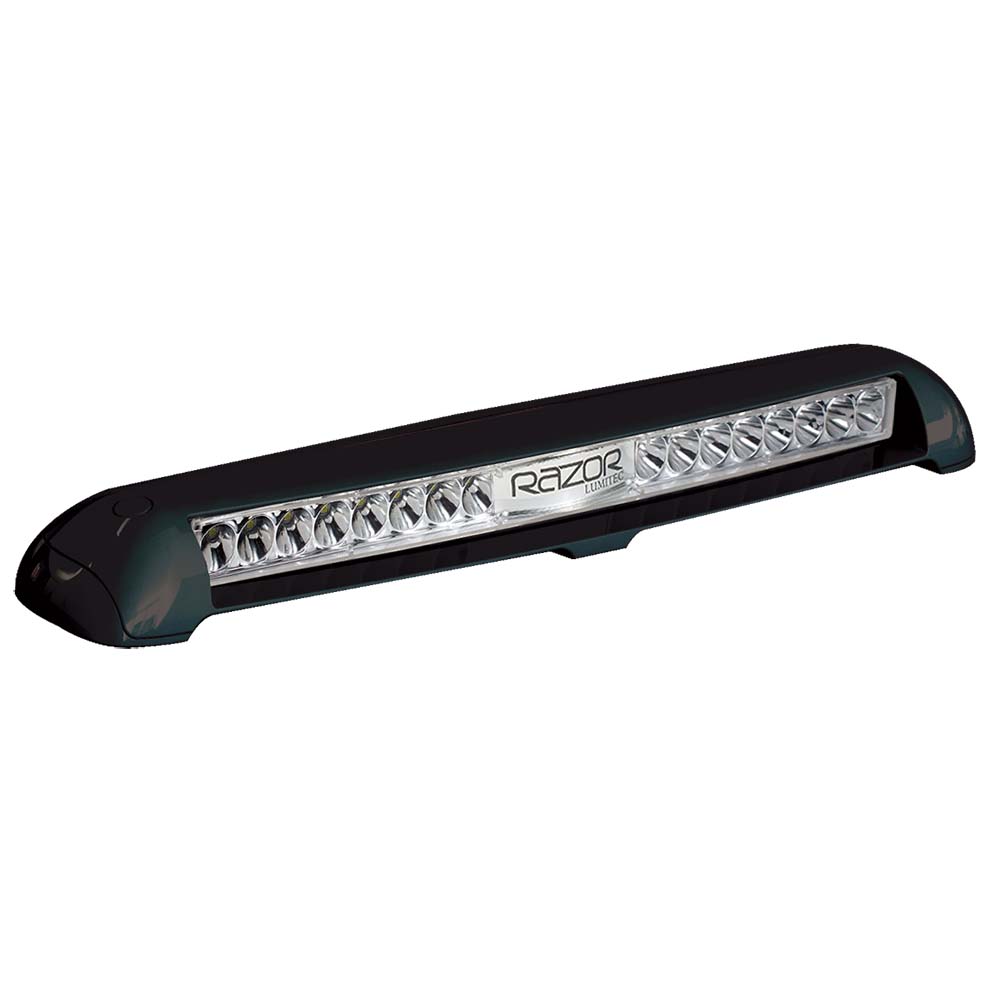 Lumitec Razor Light Bar Flood Beam, Black Housing, Flush Mount, Part 101588