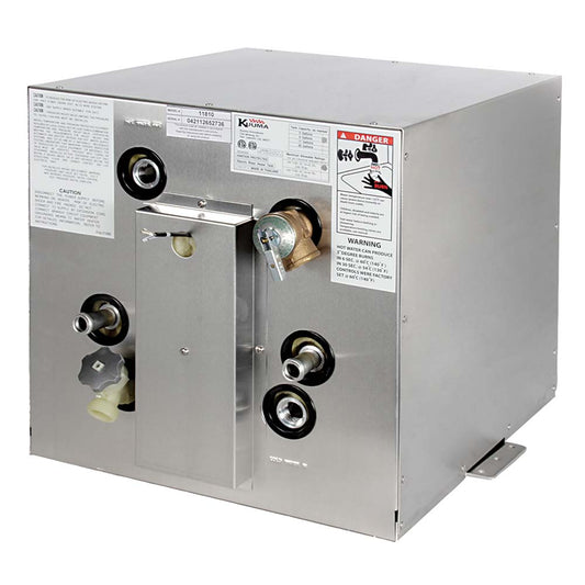 Kuuma Products 11810 6 Gallon Water Heater – 120V Marine-Grade, Horizontal Mount with Integrated Heat Exchanger