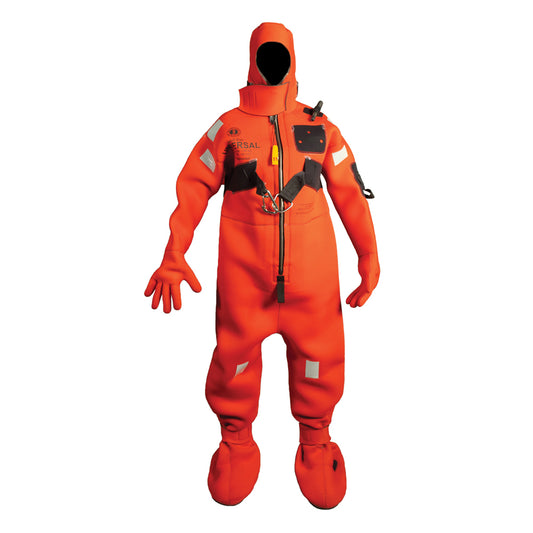 Mustang Survival Child Neoprene Cold Water Immersion Suit with Harness - Red for Flotation & Hypothermia Protection